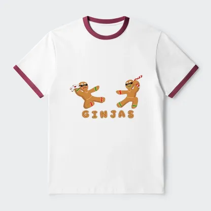 Tokyo-Tiger Gingerbread Ninja Trim T-Shirt