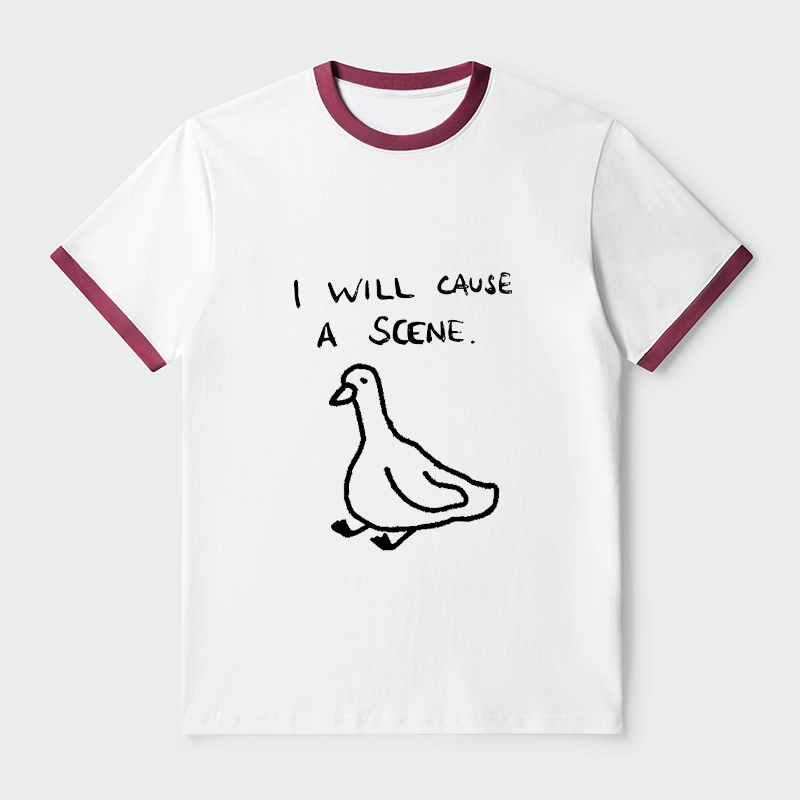 Tokyo-Tiger Stupid Goose Funny Japan Retro Trim T-Shirt