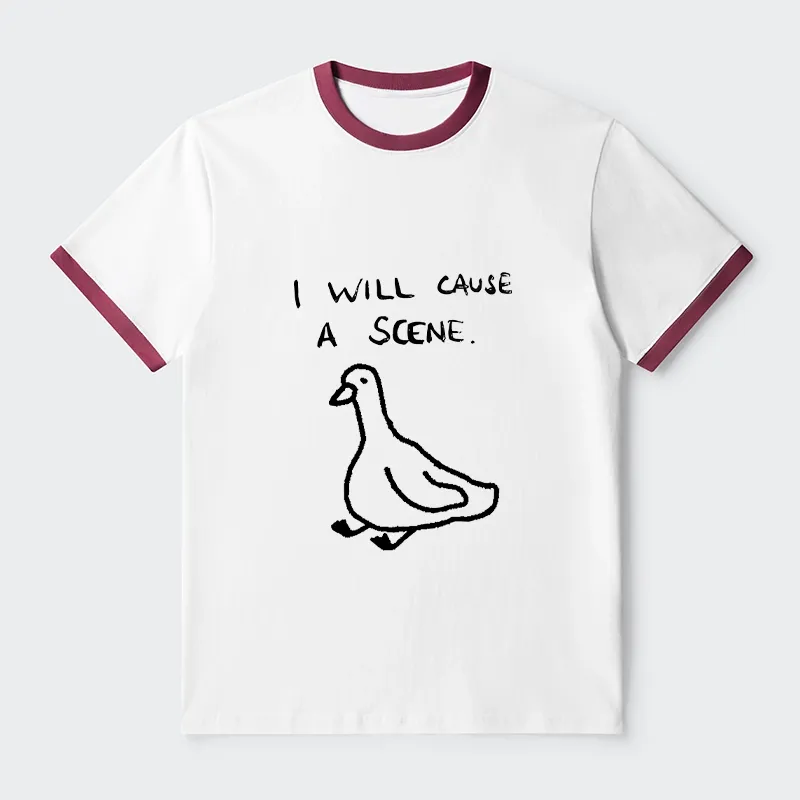 Tokyo-Tiger Stupid Goose Funny Japan Retro Trim T-Shirt