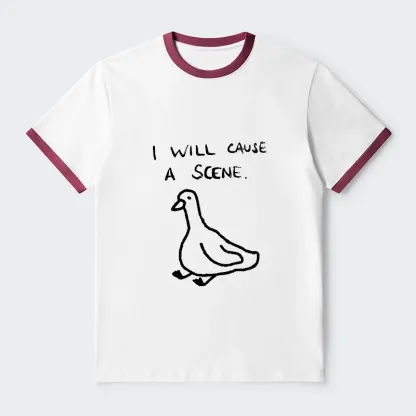 Tokyo-Tiger Stupid Goose Funny Japan Retro Trim T-Shirt