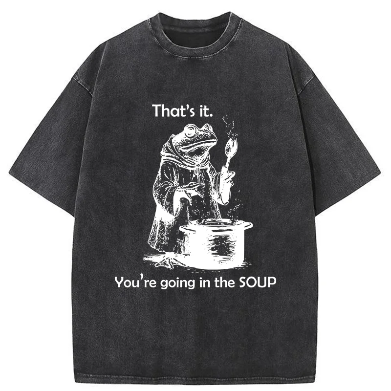 Tokyo-Tiger frog Is Making Soup Washed T-Shirt