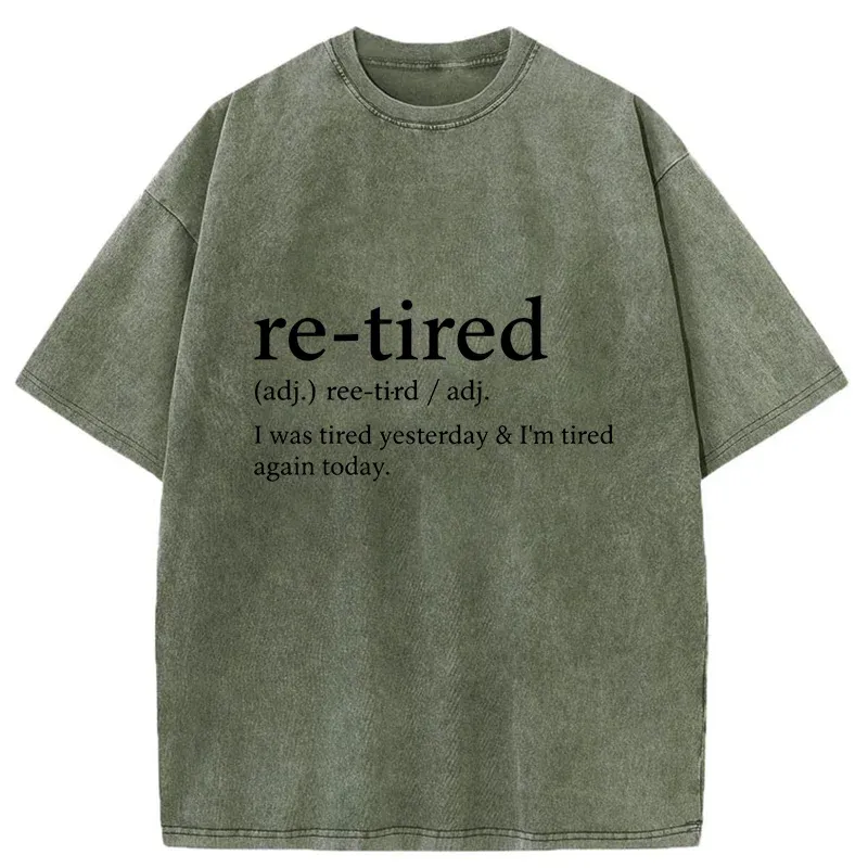 Tokyo-Tiger Re-Tired Funny Washed T-Shirt