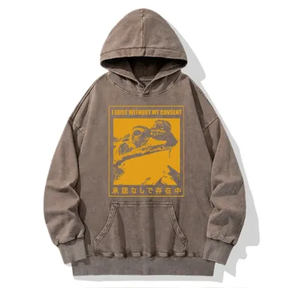 Tokyo-Tiger Unauthorized Existence Washed Hoodie