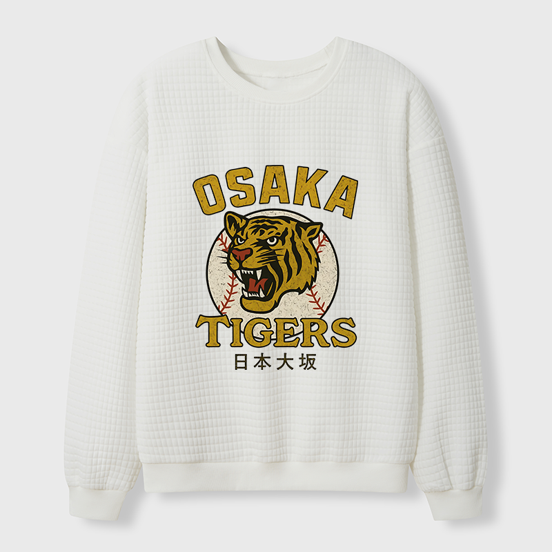 Tokyo-Tiger Funny Osaka Tigers Waffle Sweatshirt