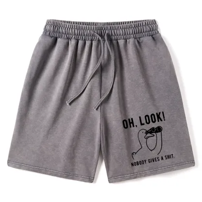 Tokyo-Tiger No One Cares About The Duck Washed Shorts