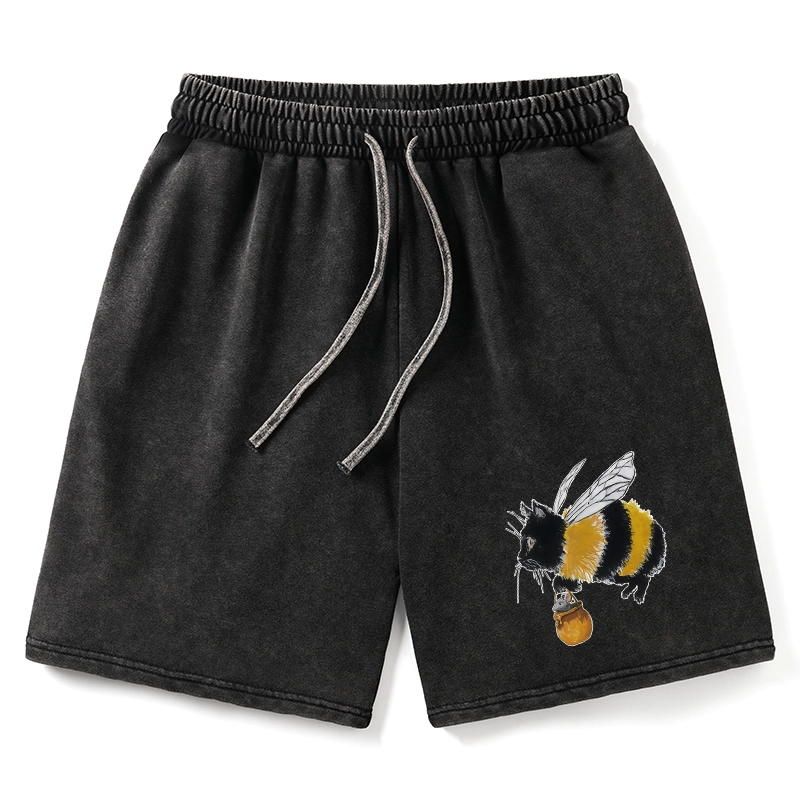 Tokyo-Tiger Catbee Funny Washed Shorts