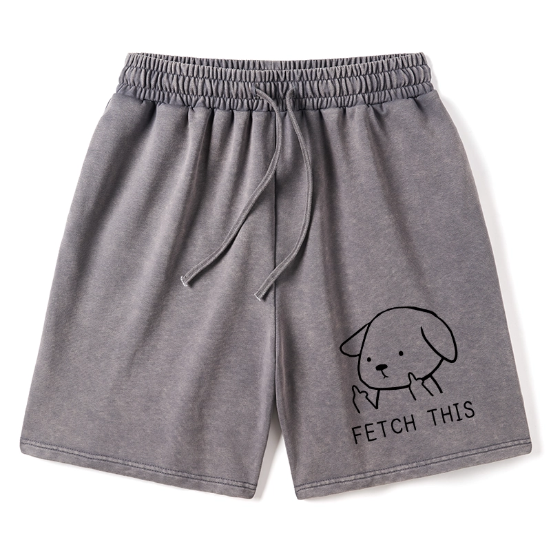 Tokyo-Tiger Fetch This Dog Washed Shorts