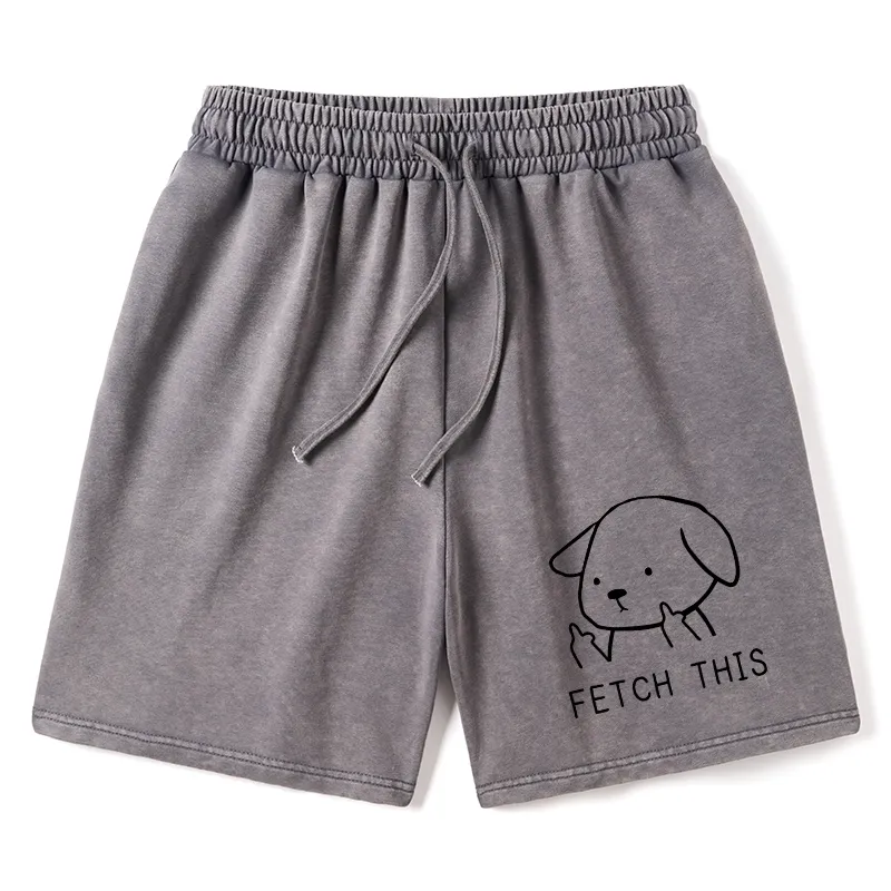 Tokyo-Tiger Fetch This Dog Washed Shorts Sale