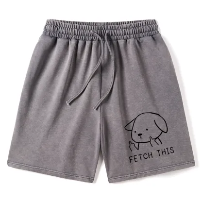 Tokyo-Tiger Fetch This Dog Washed Shorts