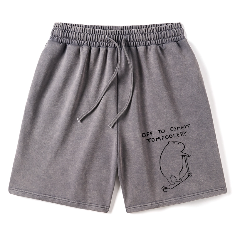 Tokyo-Tiger Capybara Is Ready To Do Something Bad Washed Shorts