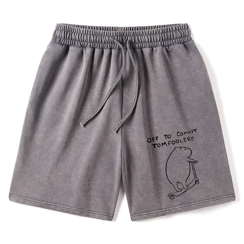 Tokyo-Tiger Capybara Is Ready To Do Something Bad Washed Shorts