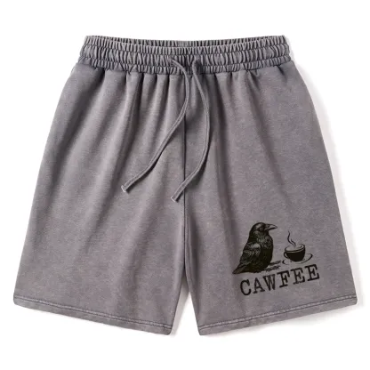 Tokyo-Tiger Cawfee Funny Japan Meme Washed Shorts