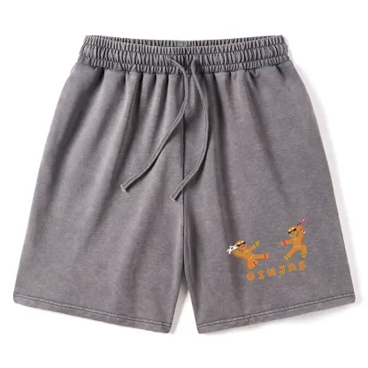 Tokyo-Tiger Gingerbread Ninja Washed Shorts