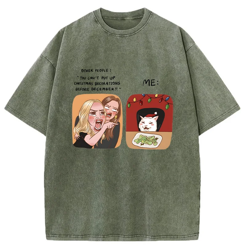Tokyo-Tiger Christmas Meme Washed T-Shirt