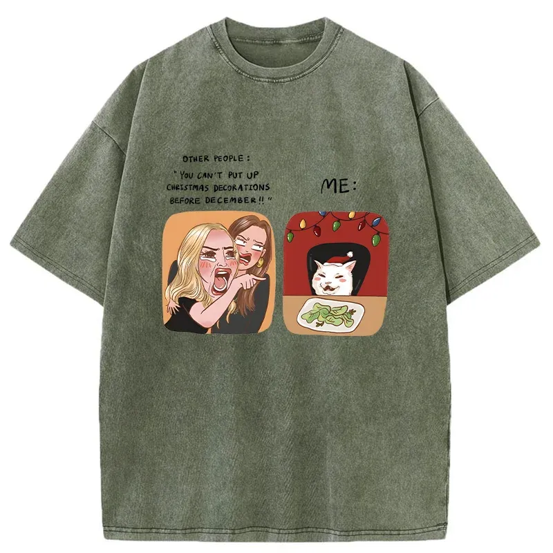 Tokyo-Tiger Christmas Meme Washed T-Shirt
