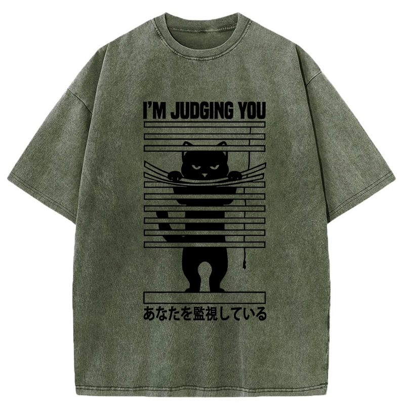 Tokyo-Tiger I'm Judging You Washed T-Shirt