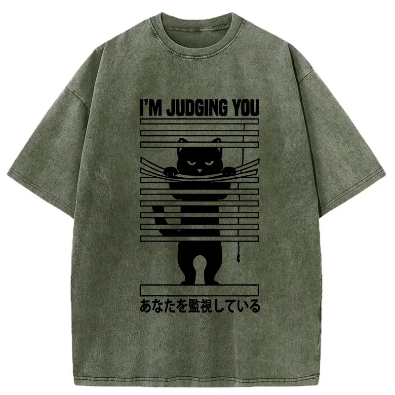 Tokyo-Tiger I'm Judging You Washed T-Shirt