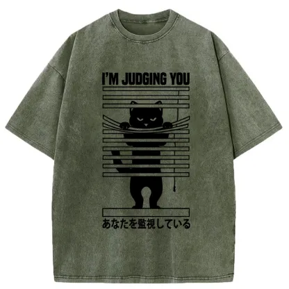 Tokyo-Tiger I'm Judging You Washed T-Shirt