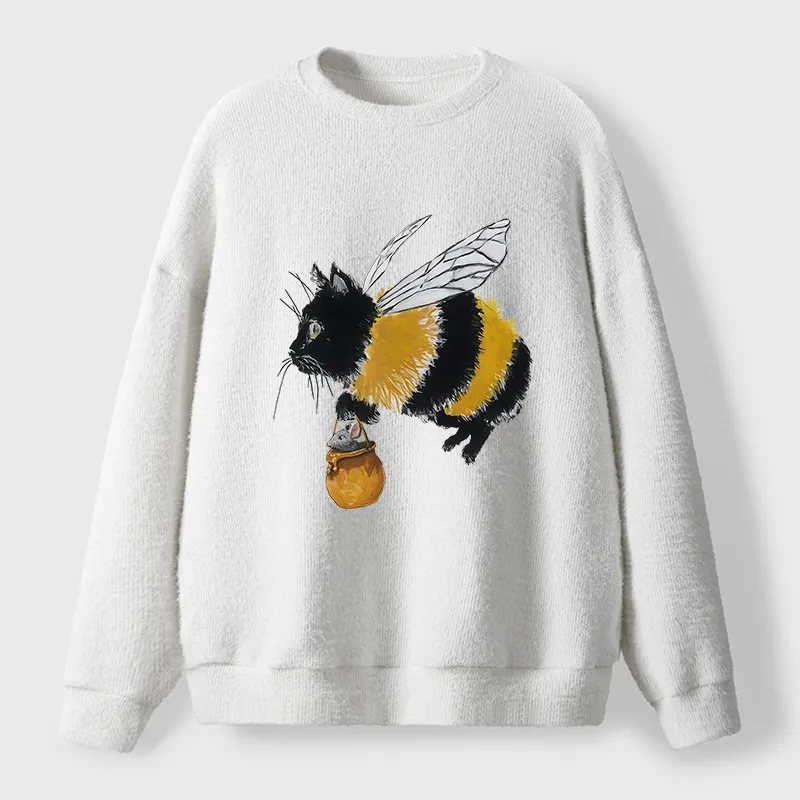 Tokyo-Tiger Catbee Funny Fuzzy Sweatshirt