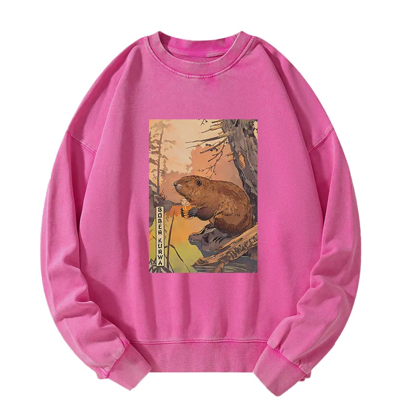 Tokyo-Tiger Beaver By The River Washed Sweatshirt
