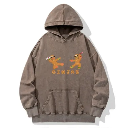 Tokyo-Tiger Gingerbread Ninja Washed Hoodie