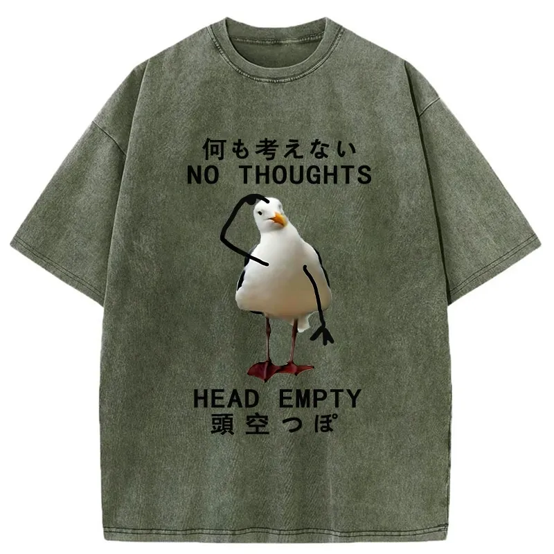 Tokyo-Tiger No Thought Head Empty Washed T-Shirt