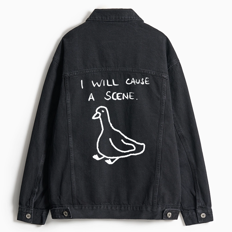 Tokyo-Tiger Stupid Goose Funny Japan Retro Jean Jacket