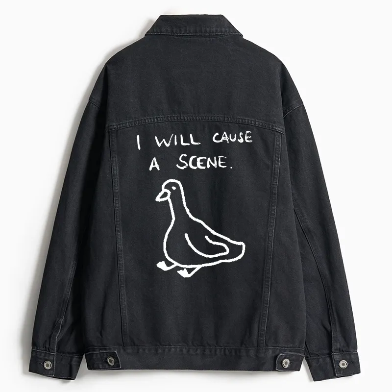 Tokyo-Tiger Stupid Goose Funny Japan Retro Jean Jacket Sale