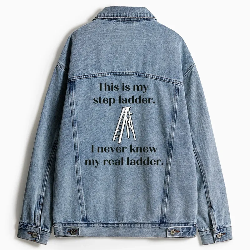 Tokyo-Tiger A Real Ladder Funny Jean Jacket Sale