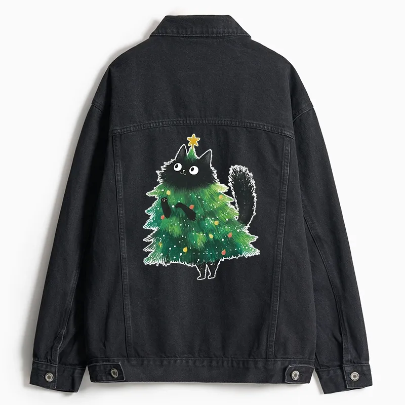 Tokyo-Tiger Christmas Tree Cat Japan Jean Jacket Sale