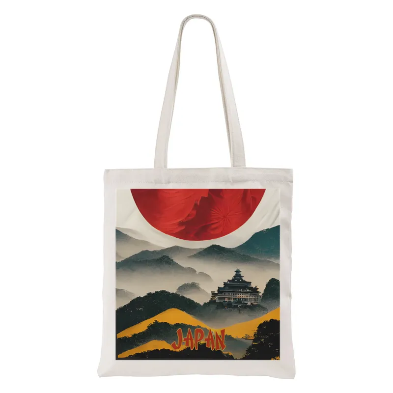 Tokyo-Tiger Japanese Mountain Scenery Tote Bag