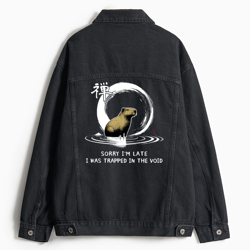 Tokyo-Tiger Zen Capybara Was Trapped In The Void Jean Jacket