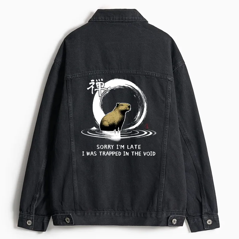 Tokyo-Tiger Zen Capybara Was Trapped In The Void Jean Jacket
