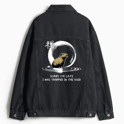 Tokyo-Tiger Zen Capybara Was Trapped In The Void Jean Jacket