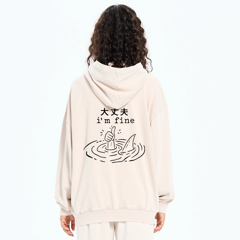 Tokyo-Tiger People In Danger Washed Zip Hoodie