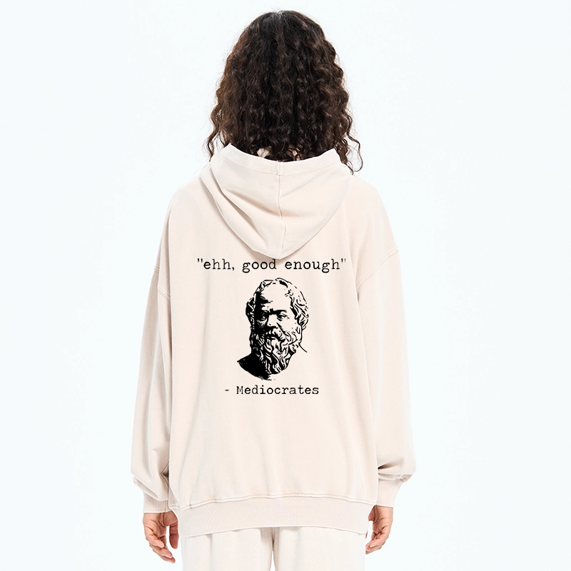 Tokyo-Tiger Mediocrates Meme Washed Zip Hoodie