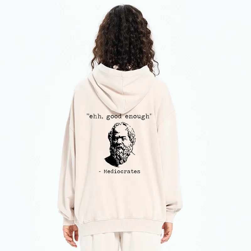 Tokyo-Tiger Mediocrates Meme Washed Zip Hoodie