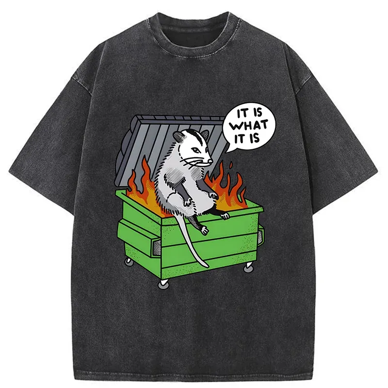 Tokyo-Tiger Possum Thinking On The Edge Of Danger Washed T-Shirt