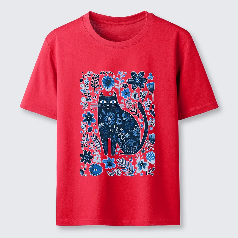 Tokyo-Tiger A Cat Among Flowers Classic T-Shirt