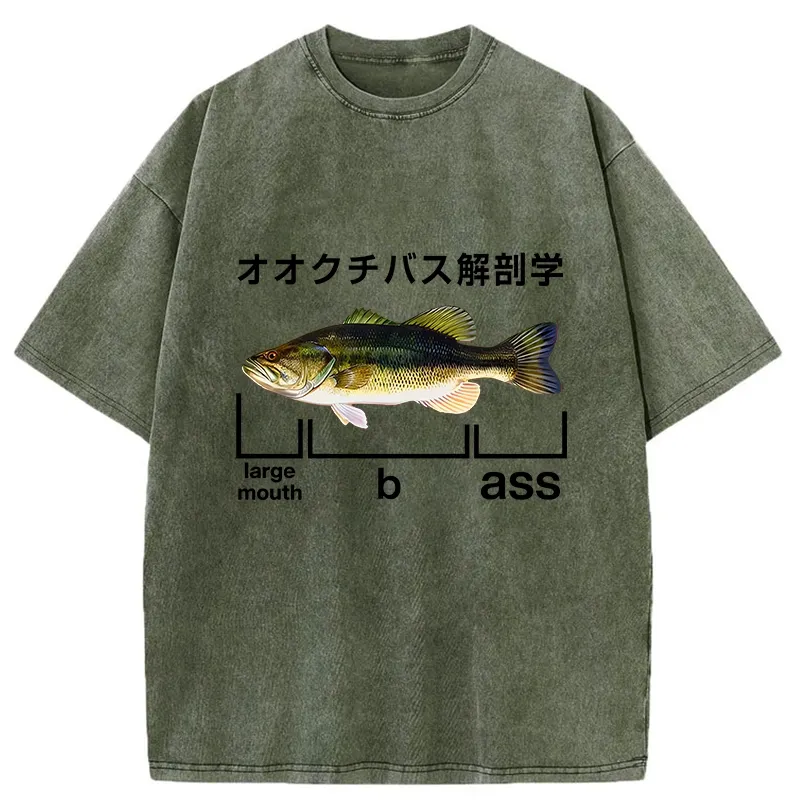 Tokyo-Tiger Largemouth Bass Anatomy Washed T-Shirt Sale