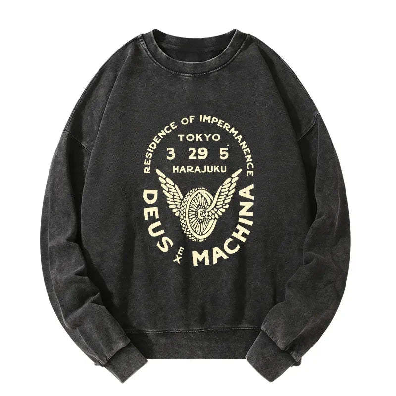 Tokyo-Tiger Deus Ex Machina Tokyo Washed Sweatshirt Sale