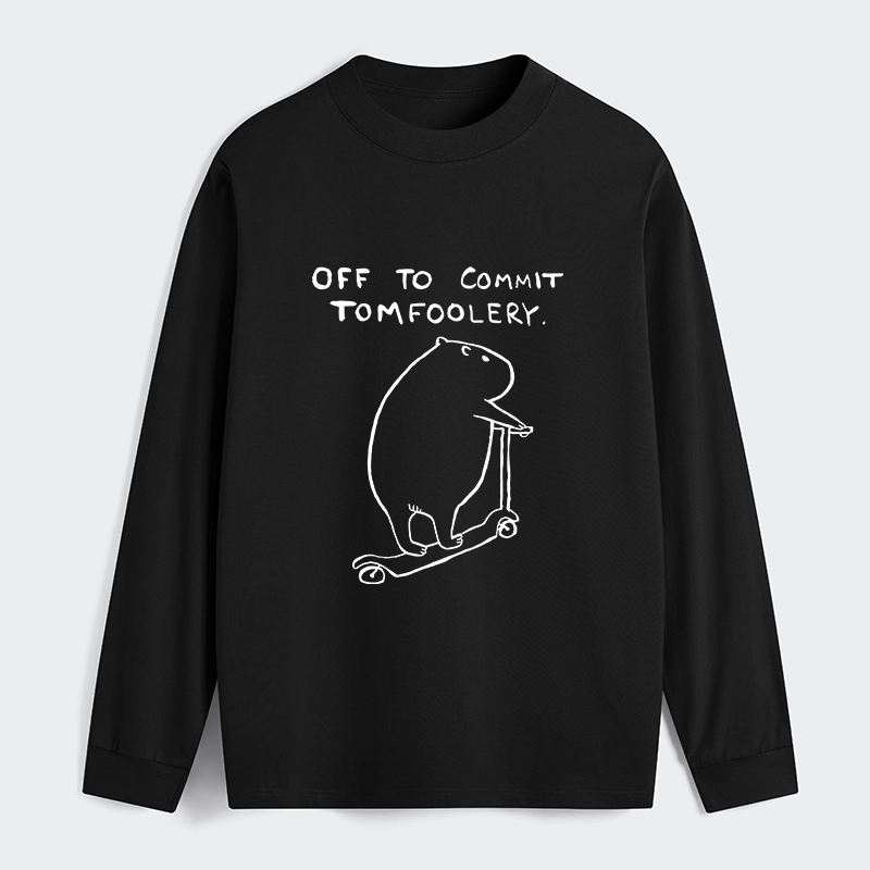 Tokyo-Tiger Capybara Is Ready To Do Something Bad Classic Long Sleeve T-Shirt