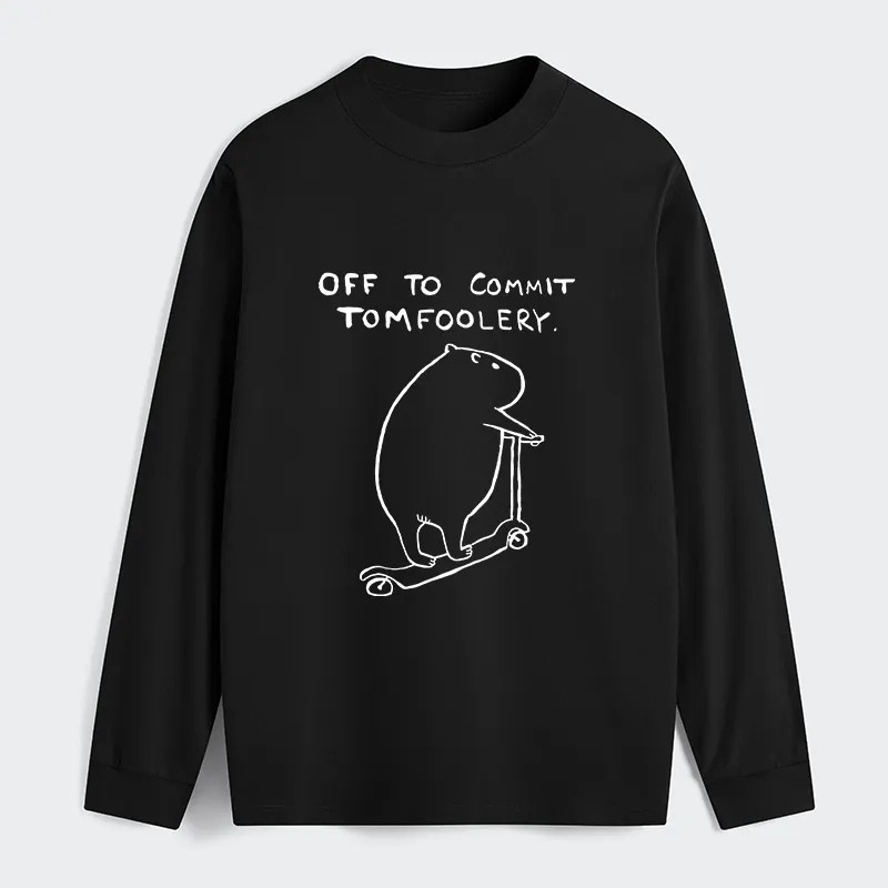 Tokyo-Tiger Capybara Is Ready To Do Something Bad Classic Long Sleeve T-Shirt