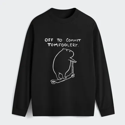 Tokyo-Tiger Capybara Is Ready To Do Something Bad Classic Long Sleeve T-Shirt