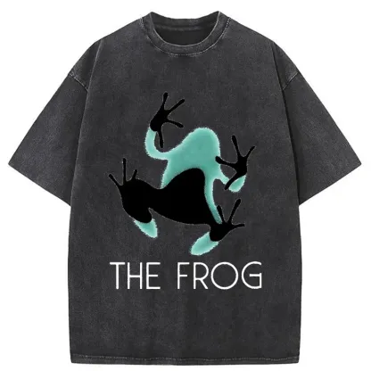 Tokyo-Tiger Frog Lying On Clothes Washed T-Shirt