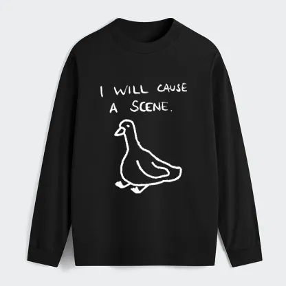 Tokyo-Tiger Stupid Goose Funny Japan Retro Classic Long Sleeve T-Shirt