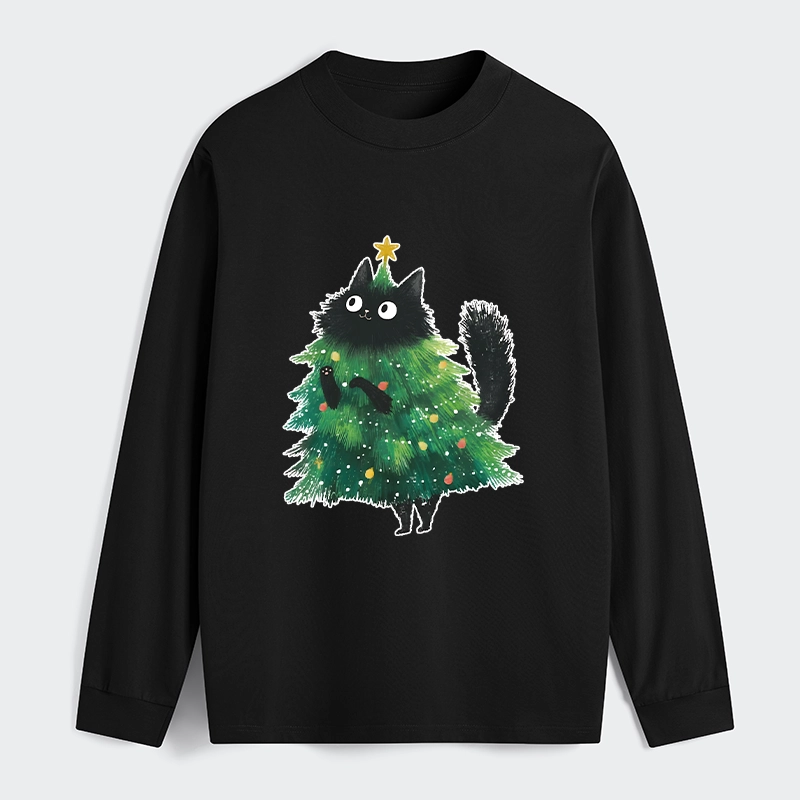 Tokyo-Tiger Christmas Tree Cat Japan Classic Long Sleeve T-Shirt