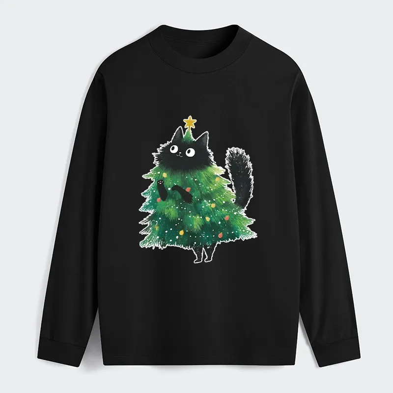 Tokyo-Tiger Christmas Tree Cat Japan Classic Long Sleeve T-Shirt