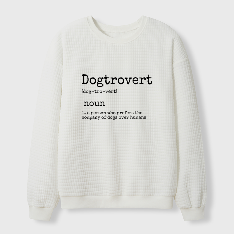Tokyo-Tiger Dogtrovert Funny Waffle Sweatshirt