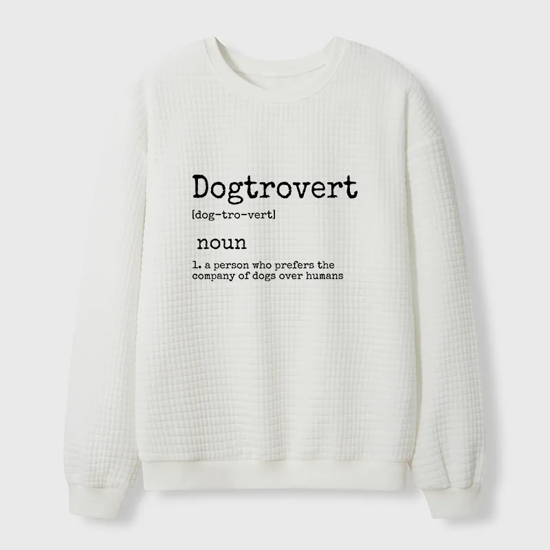 Tokyo-Tiger Dogtrovert Funny Waffle Sweatshirt